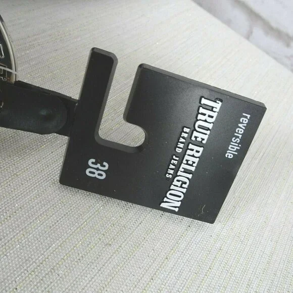 NWT TRUE RELIGION Reversible Buckle Belt Able Horseshoe Harness 38 - Picture 7 of 11